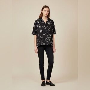 Miu Miu Black & White Print Shirt size 38